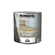 Ronseal Stays White 2in1 Primer & Paint 2.5L White Matt | FiveLitre — bulk sizes, trade prices