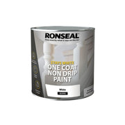 Ronseal Stays White One Coat Non Drip Paint 2.5L White Gloss | FiveLitre — bulk sizes, trade prices