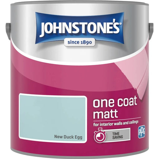 Johnstone's One Coat Matt 2.5L Duck Egg | FiveLitre — bulk sizes, trade prices
