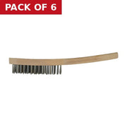 Centurion Wire Brush, Wooden  4 Row - Pack of 6 | FiveLitre — bulk sizes, trade prices