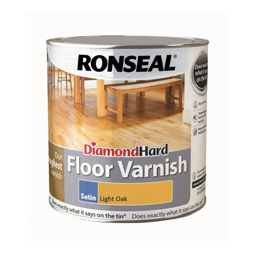 Ronseal Diamond Hard Coloured Floor Varnish 2.5L Light Oak | FiveLitre — bulk sizes, trade prices