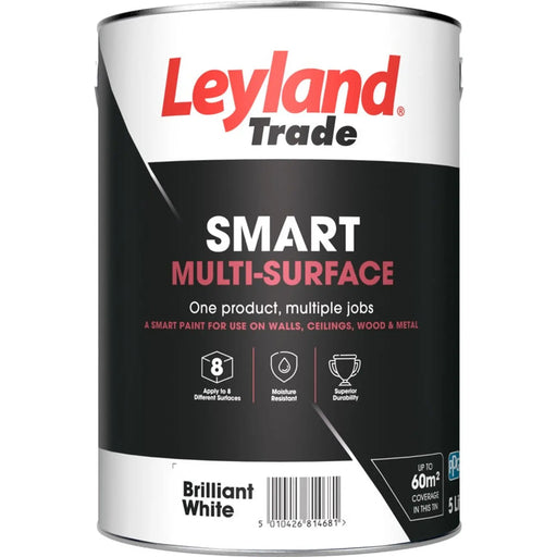 Leyland Trade Smart Multi Surface 5L Brilliant White | FiveLitre — bulk sizes, trade prices