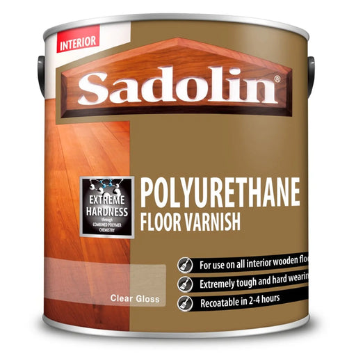 Sadolin Poly Floor Varnish Clear Gloss 2.5L | FiveLitre — bulk sizes, trade prices
