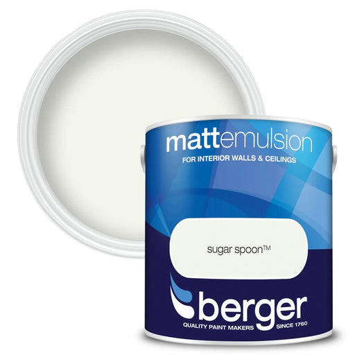 Berger Matt Emulsion 2.5L Sugar Spoon | FiveLitre — bulk sizes, trade prices