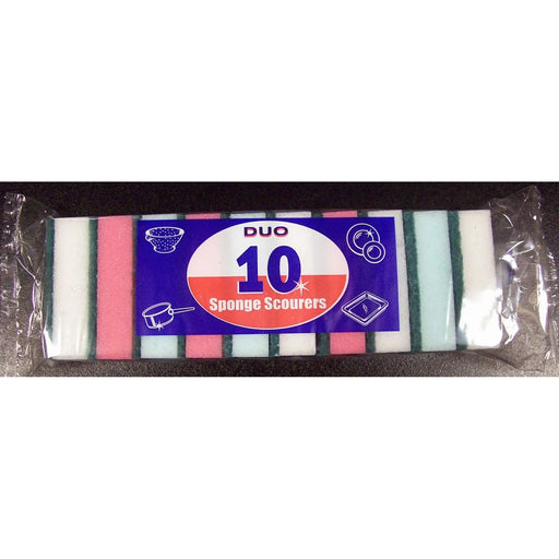 Duo Sponge Scourers Pack 10 | FiveLitre — bulk sizes, trade prices