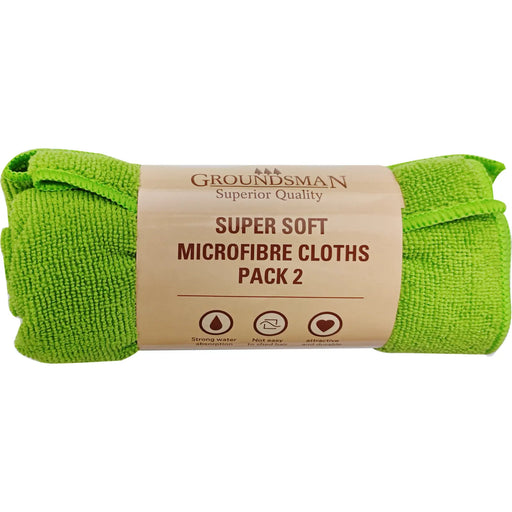 Groundsman Super Soft Microfibre Cloths 36 x 36cm Pack 2 | FiveLitre — bulk sizes, trade prices