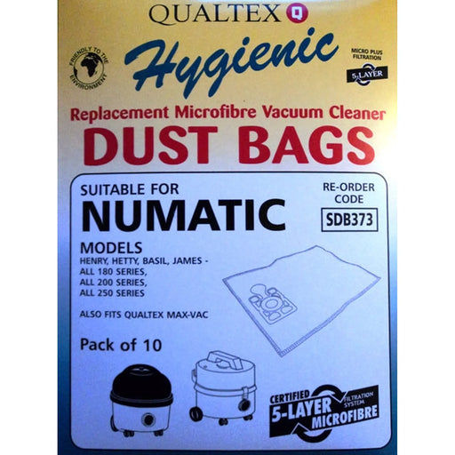 Numatic Henry AS200 Microfibre Bags Pack of 10 | FiveLitre — bulk sizes, trade prices