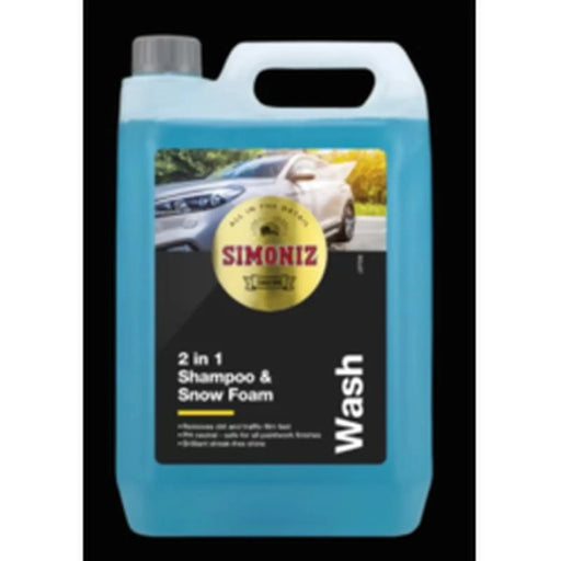 Simoniz 2 in 1 Shampoo & Snow Foam 5L | FiveLitre — bulk sizes, trade prices