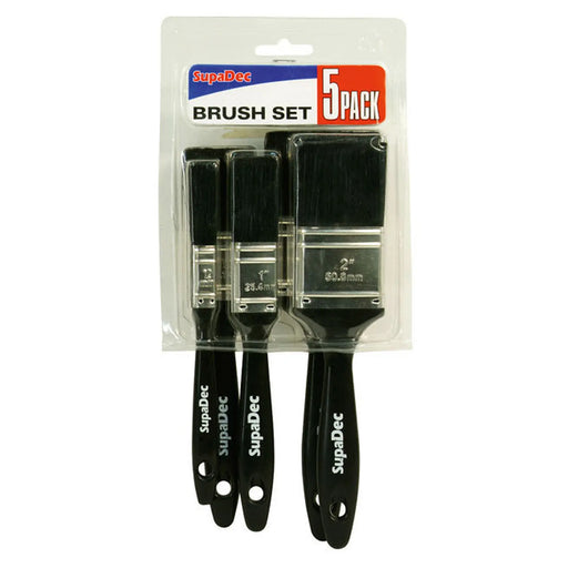 SupaDec Polyester Brush Set 5 Piece | FiveLitre — bulk sizes, trade prices