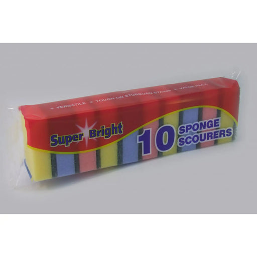 Superbright Sponge Scourers Pack 10 | FiveLitre — bulk sizes, trade prices